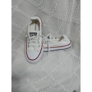 Converse Chuck Taylor All Star White Slip On Sneakers 537084F Womens 6.5